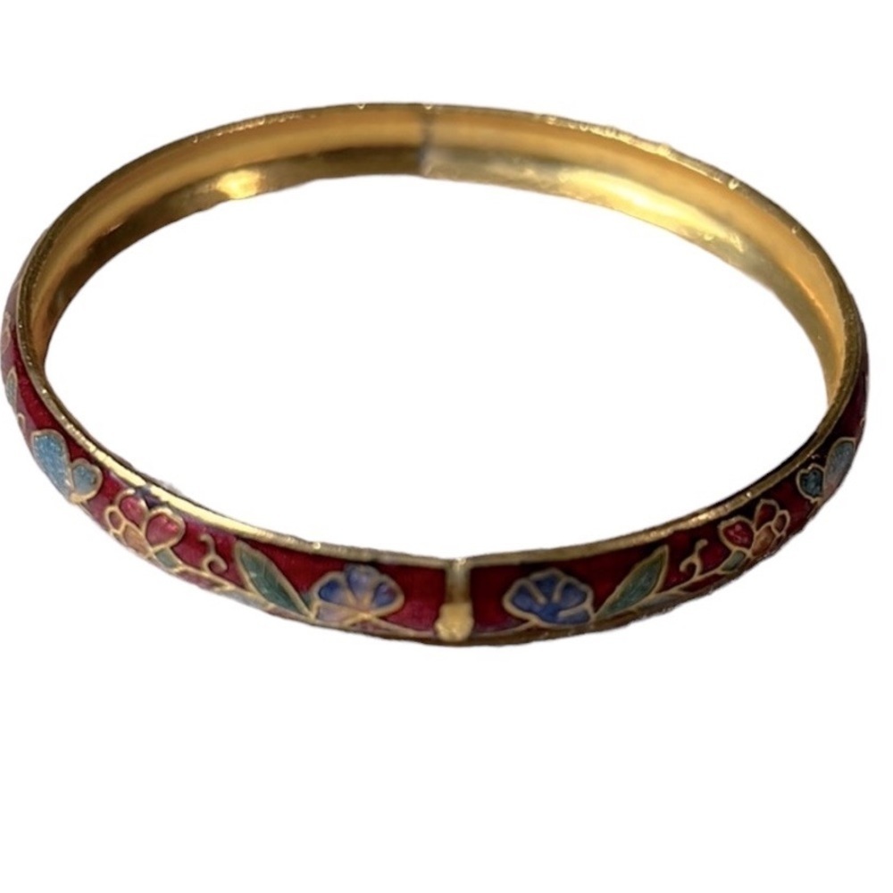 GOLD/FLORAL bangle - Picture 2 of 4